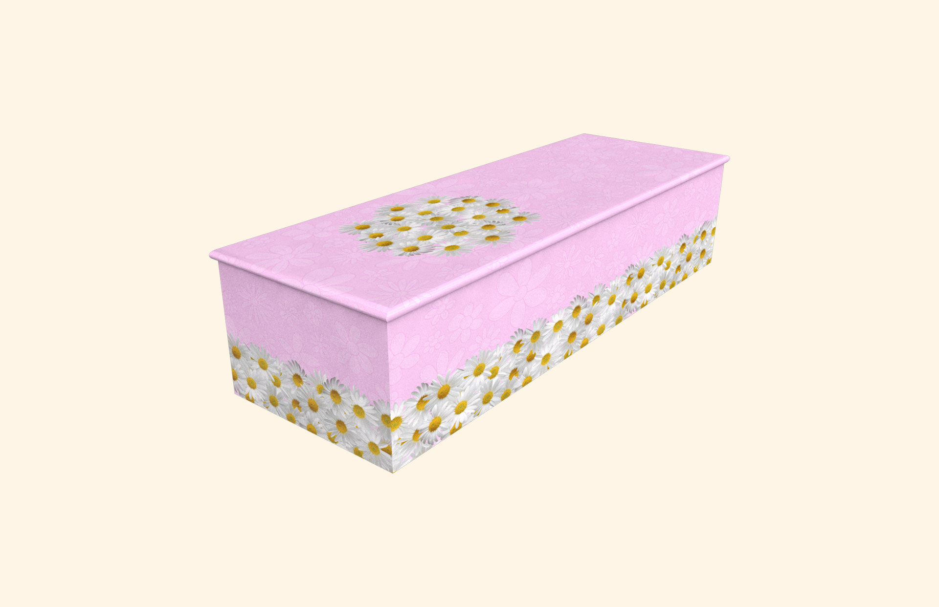 Bed of Daisies pink child casket